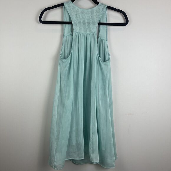 Victorias Secret Tunic Cami Dress Slip Medium Blue Fairy Ethereal Y2K Flowy Top - Picture 5 of 7